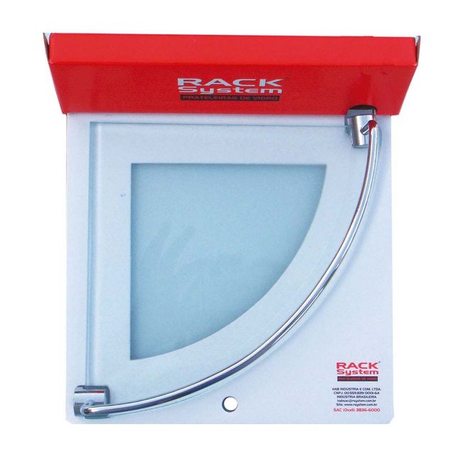 Prateleira cantoneira de vidro 2020 com haste jateado Rack System