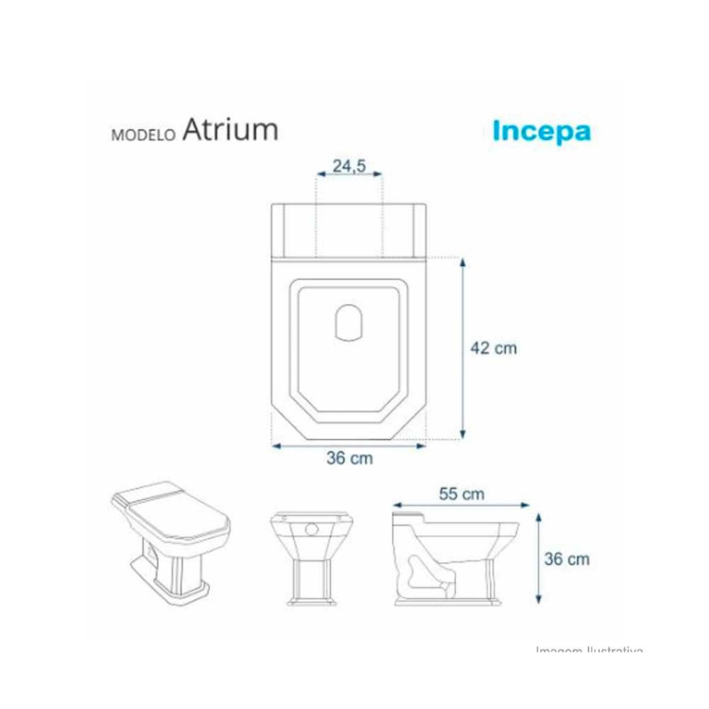 Assento sanitário Atrium branco Tondo