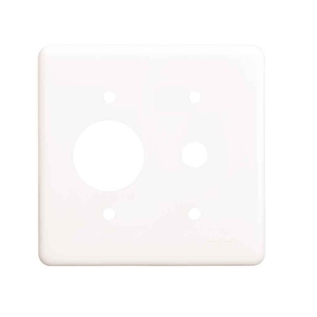Placa-4x4-1-posto-redonda-para-saida-de-fio-branco-Bari-Alumbra