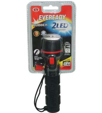 Lanterna Emborrachada Rubber 2 LEDS 2AA LR220 Eveready