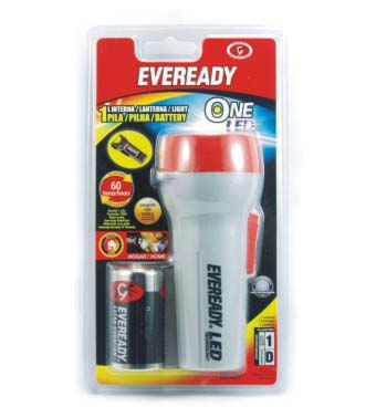 Lanterna One LED com pilha Eveready