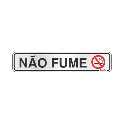 Placa-de-aluminio-5x25cm-Nao-Fume-Sinalize