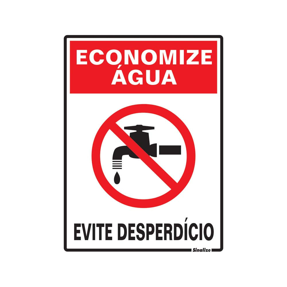 Placa-de-sinalizacao-15X20cm-ECONOMIZE-AGUA-EVITE-DESPERDICIO-Sinalize