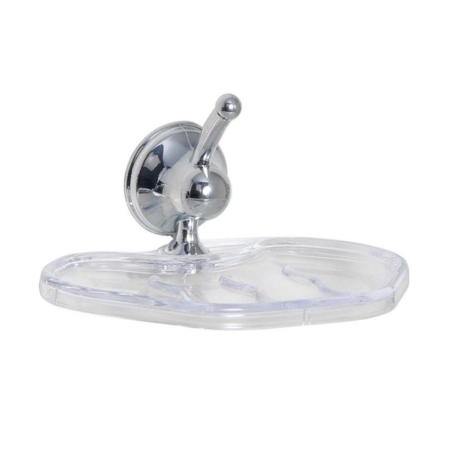 Saboneteira-cromada-para-parede-Star-cristal-Aquaplas