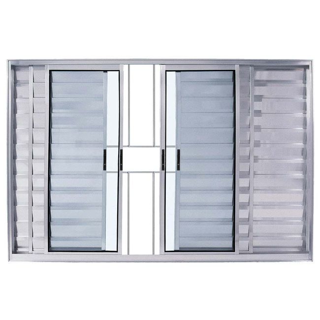 Janela-veneziana-6-folhas-Prata-100x150cm-com-grade-brilhante-Ebel