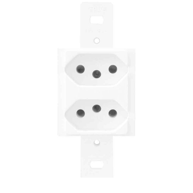 Tomada-dupla-10A-250V-Blanc-Fame