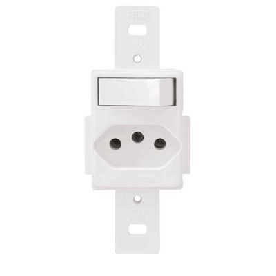 Interruptor-simples-com-tomada-10A-250V-Blanc-Fame