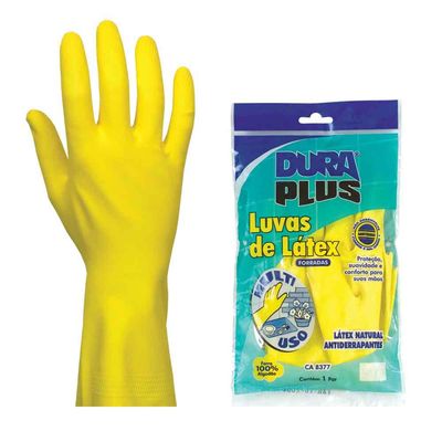 Luva-de-latex-Forrada-tamanho-XG-amarela-Dura-Plus