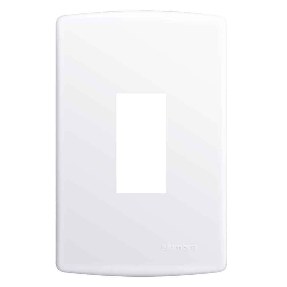 Placa-4x2-com-suporte-para-1-modulo-vertical-branco-Siena-Alumbra