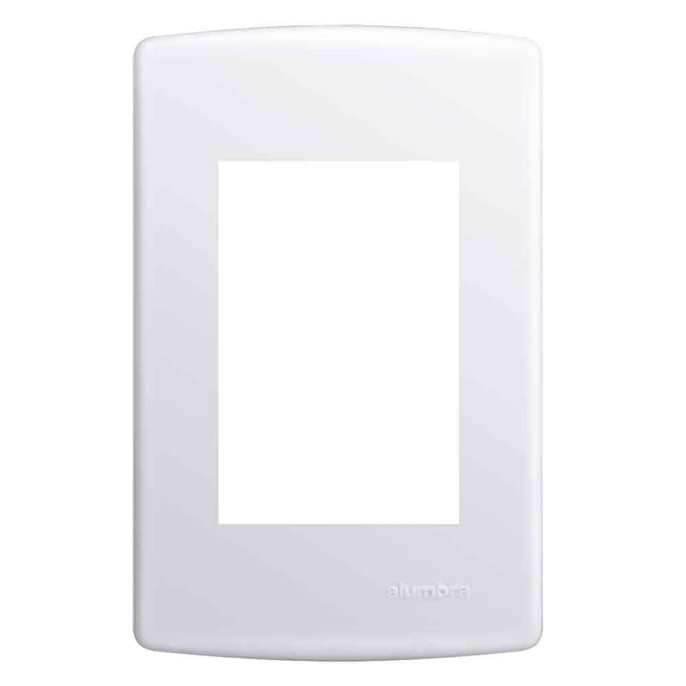 Placa-4x2-com-suporte-para-3-modulos-branco-Siena-Alumbra