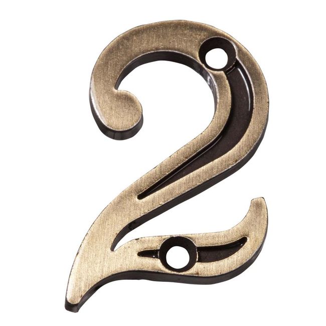 Numero-2-para-Apartamento-de-zamac-latonado-oxidado-Uniao-Mundial