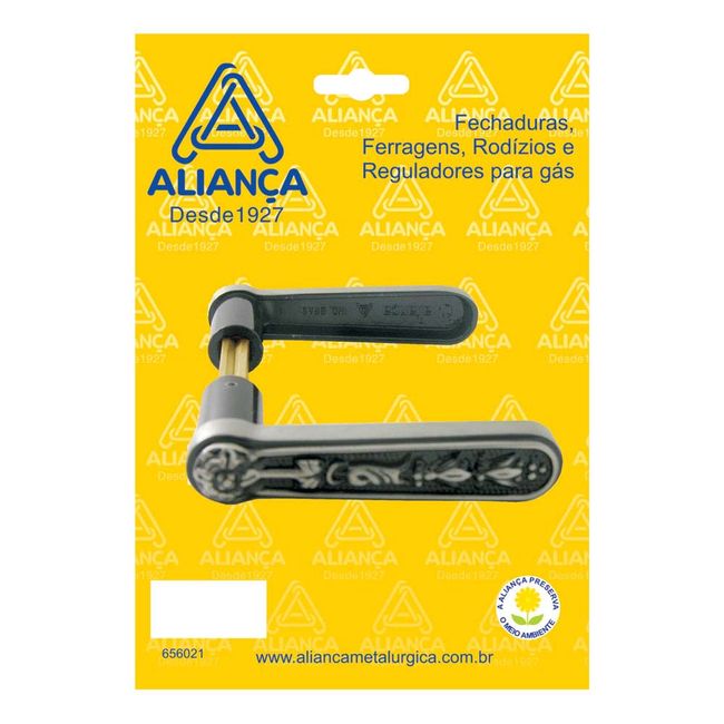 Macaneta-alavanca-colonial-bronze-e-preta-Alianca