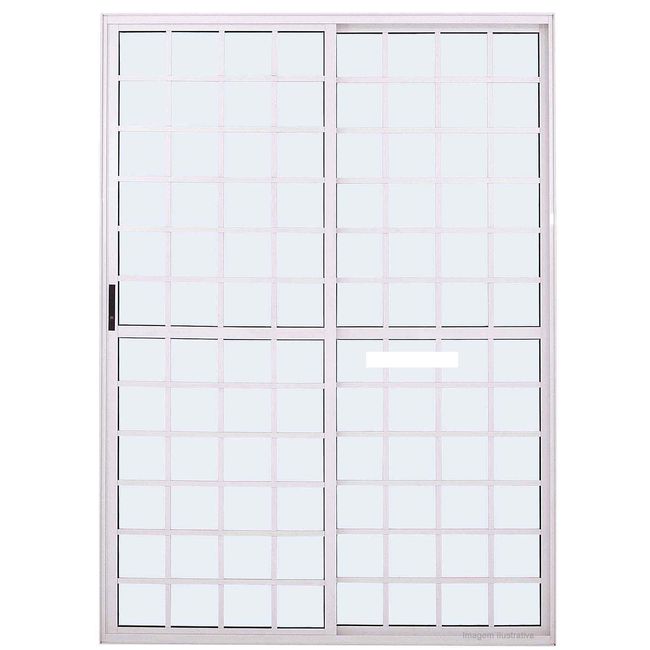 Porta-de-correr-2-folhas-Quadriculada-210x120cm-vidro-liso-Ebel