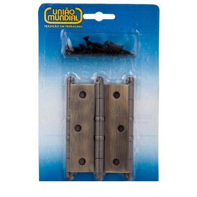 Dobradica-linha-Leve-de-latao-oxidado-com-aneis-3-1-2--antique-Uniao-Mundial