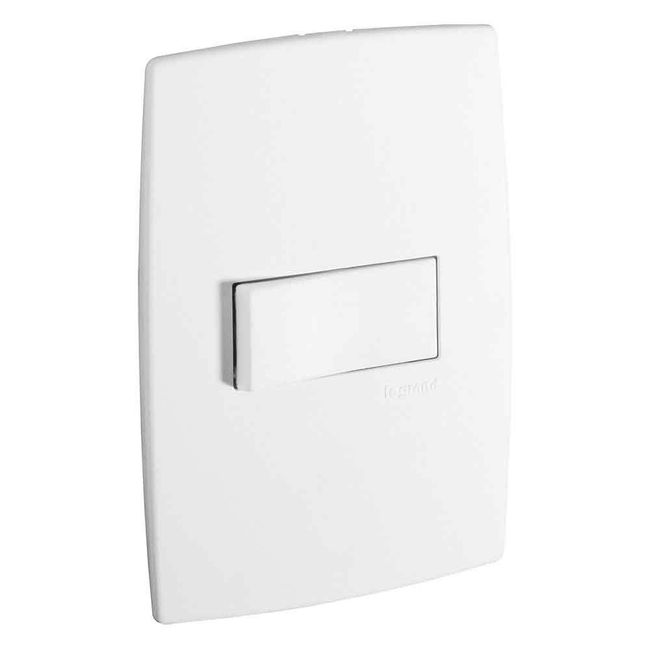 Conjunto Interruptor Simples Horizontal 10a/250v 4x2 Branco Protegido Contra Amarelamento Ocasionado Por Raios Ultravioletas 611110 Pial Plus Legrand