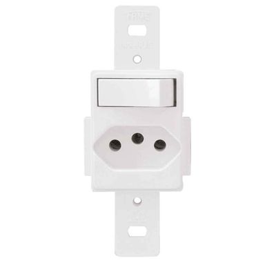 Interruptor-paralelo-com-tomada-10A-250V-Blanc-Fame