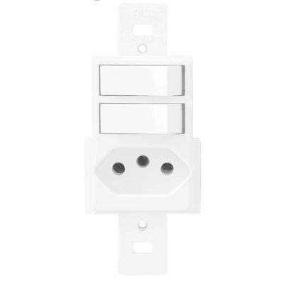 Interruptor-duplo-simples-com-tomada-10A-250V-Blanc-Fame