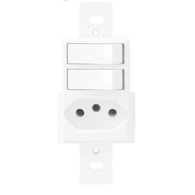 Interruptor-duplo-simples-com-tomada-20A-250V-Blanc-Fame