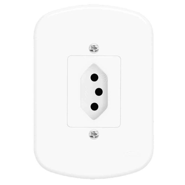 Conjunto-montado-de-tomada-10A-com-placa-250V-Blanc-Fame