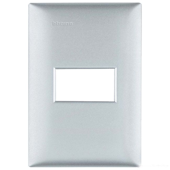 Placa-4x2-com-1-modulo-prata-Thesi-Bticino