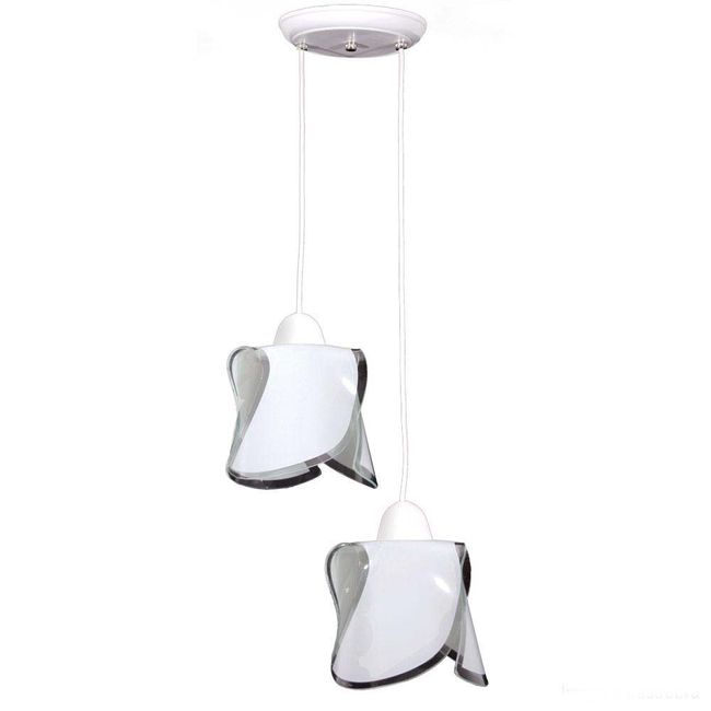 Pendente-de-vidro-Helice-liso-fosco-2-lampadas-fluorescente-compacta-branco-Auremar
