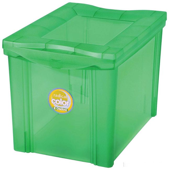 Caixa-organizadora-medio-RadColor-alto-30L-verde-translucido-Ordene