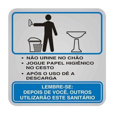 Placa-de-aluminio-Procedimento-Sanitario-Masculino-azul-e-preto-Sinalize
