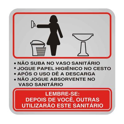 Placa-de-aluminio-Procedimento-Sanitario-Feminino-preto-e-vermelho-Sinalize