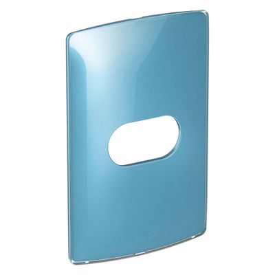 Placa-4x2-posto-horizontal-blue-gloss-Nereya-Pial