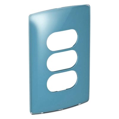 Placa-4x2-3-postos-separados-blue-gloss-Nereya-Pial