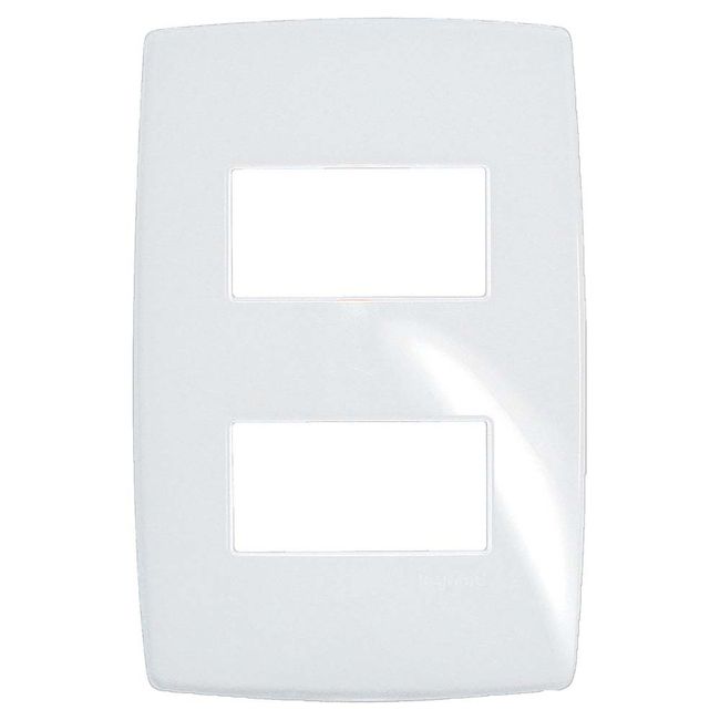 Placa-4x2-2-postos-separados-branco-gloss-Pialplus-Pial