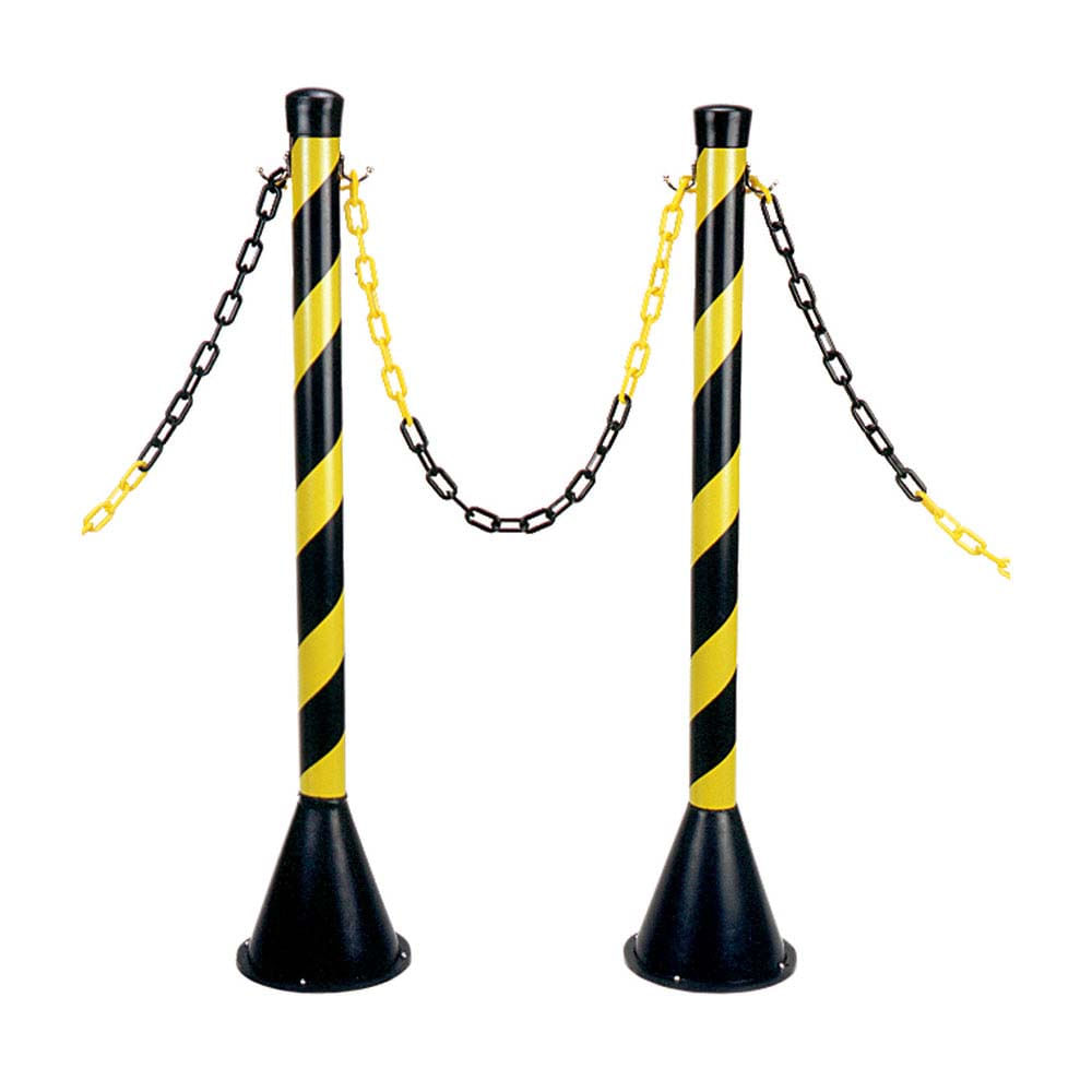 Pedestal-de-PVC-para-sinalizacao-zebrado-tamanho-unico-preto-e-amarelo-Balaska