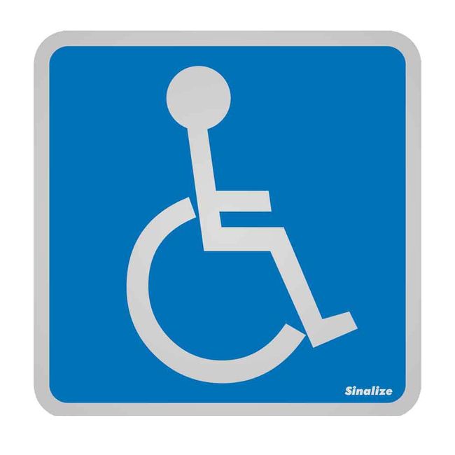 Placa-de-aluminio-Deficiente-Fisico-azul-Sinalize