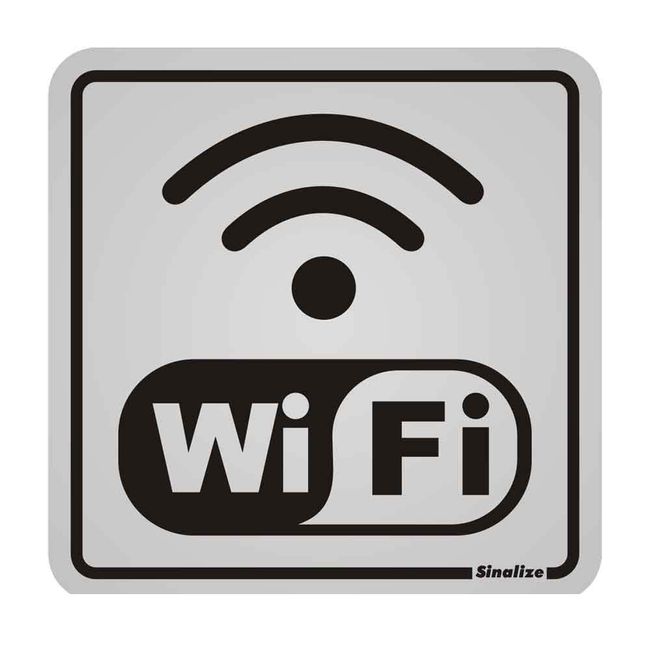Placa de alumínio Internet - WiFi Sinalize