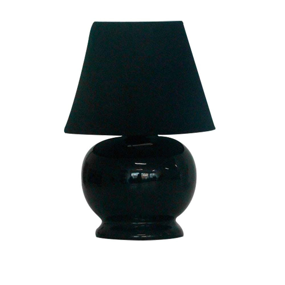 Abajur-Bola-de-ceramica-700-preto-40W-com-cupula-Ricci