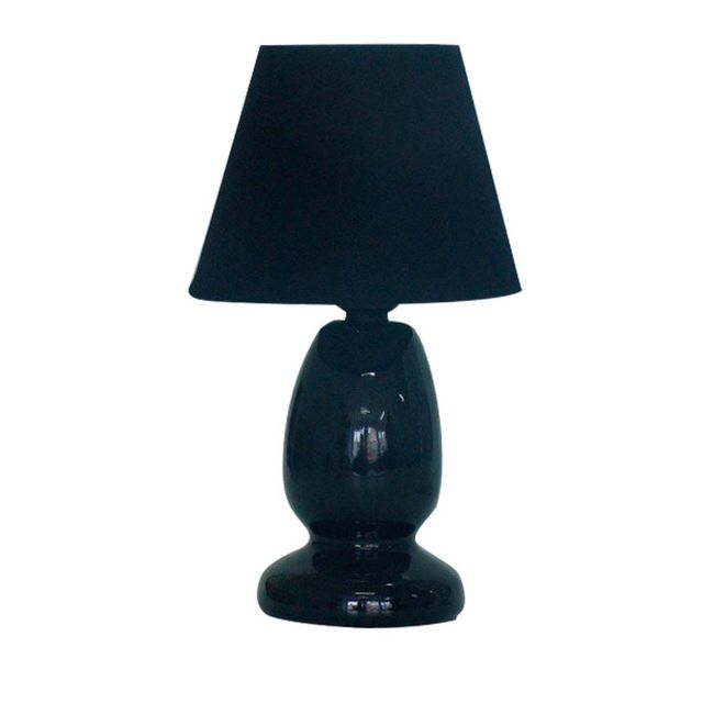 Abajur-Juninho-de-ceramica-703-preto-40W-com-cupula-Ricci