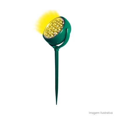 Spot-LED-Itapua-luz-direta-com-19-LEDs-verde-com-luz-amarela-2W-Iluctron