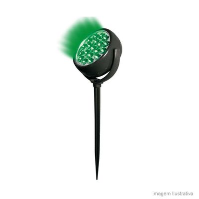 Spot-Itapua-luz-direta-com-19-LEDs-corpo-preto-luz-verde-2W-Iluctron