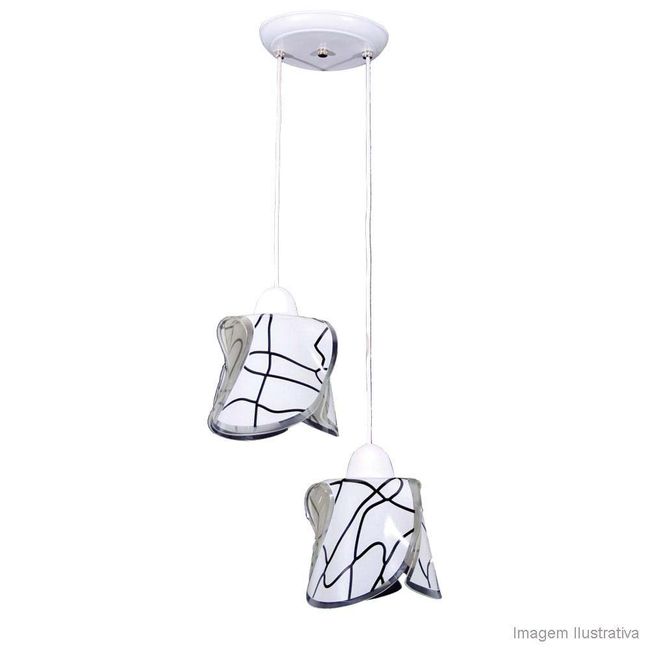 Pendente-de-vidro-Helice-craquelado-2-lampadas-fluorescente-compacta-branco-e-preto-Auremar