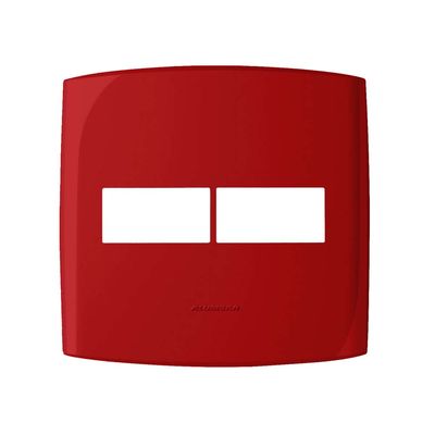 Placa-4x4-2-modulos-vermelho-nativo-Bliss-Alumbra
