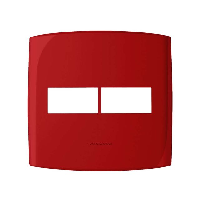 Placa-4x4-2-modulos-vermelho-nativo-Bliss-Alumbra