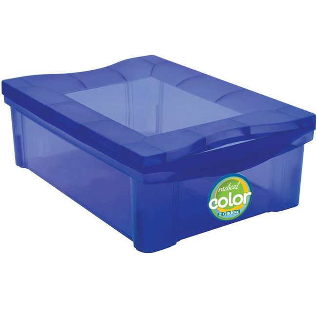 Caixa-organizadora-medio-RadColor-135L-azul-translucido-Ordene