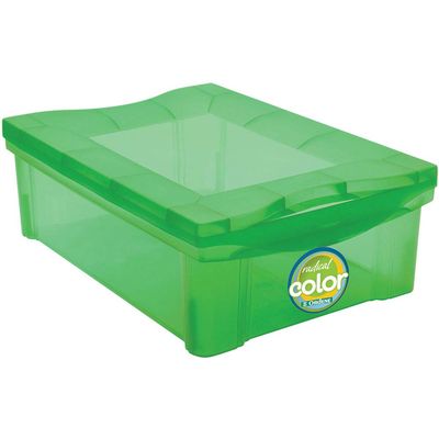 Caixa-organizadora-medio-RadColor-135L-verde-translucido-Ordene