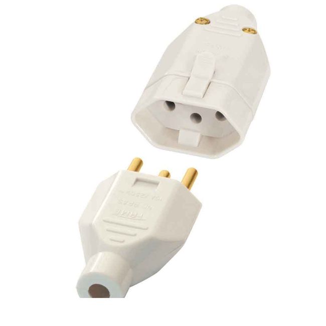 Plugue-macho-e-tomada-femea-10A-250V-cinza-Fame