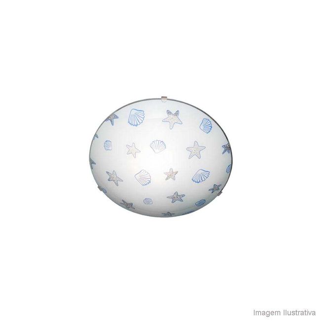 Plafon-de-aco-para-1-lampada-E27-Shell-25cm-bivolt-60W-branco-Bronzearte