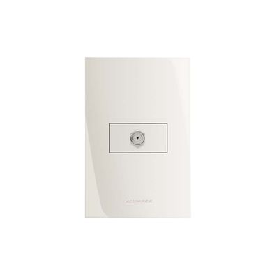 Tomada-para-antena-de-TV-4x2-coaxial-Inova-branca-com-placa-Alumbra