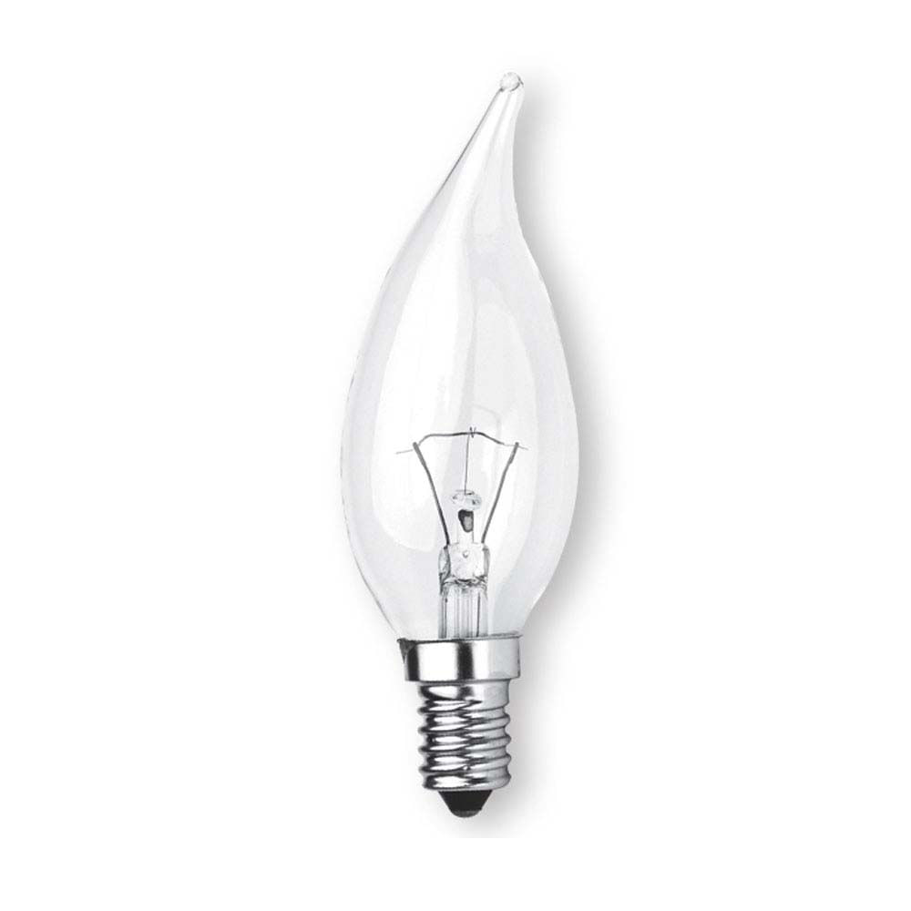 Lampada-incandescente-vela-E14-220V-60W-3000K-clara-Bronzearte