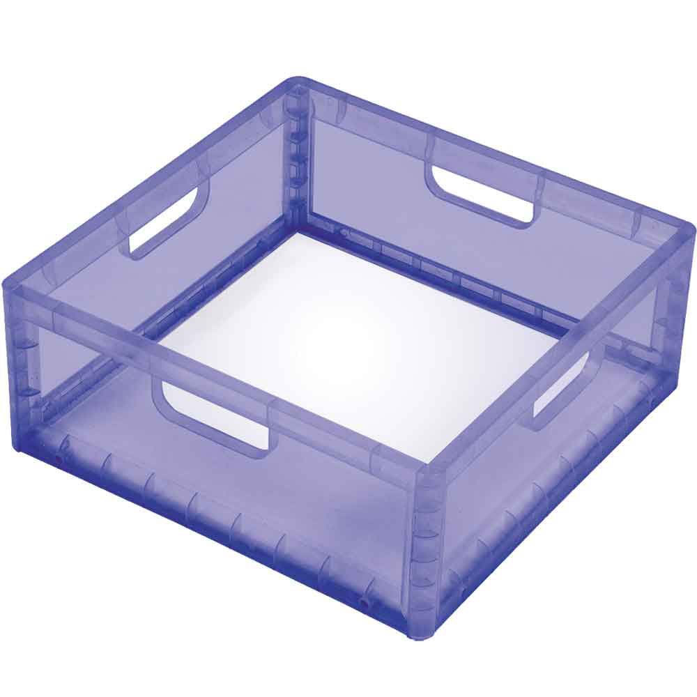 Caixa-organizadora-quadrado-baixo-azul-translucido-Ordene