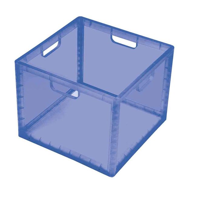 Caixa-organizadora-quadrado-alto-Radical-Color-azul-translucido-Ordene
