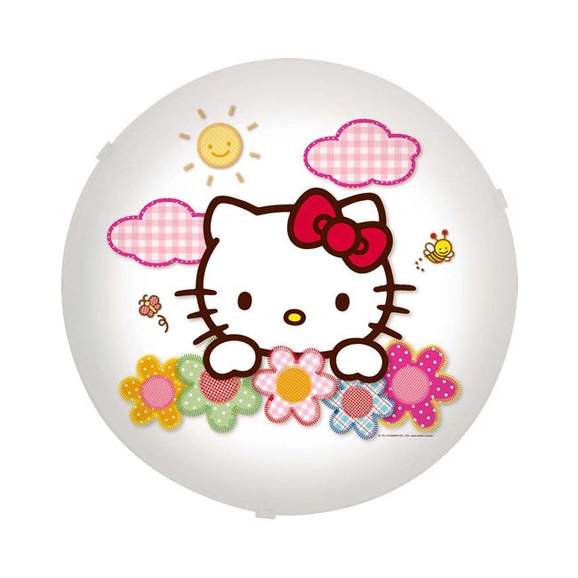Plafon-para-lampada-E27-Hello-Kitty-colorido-Startec
